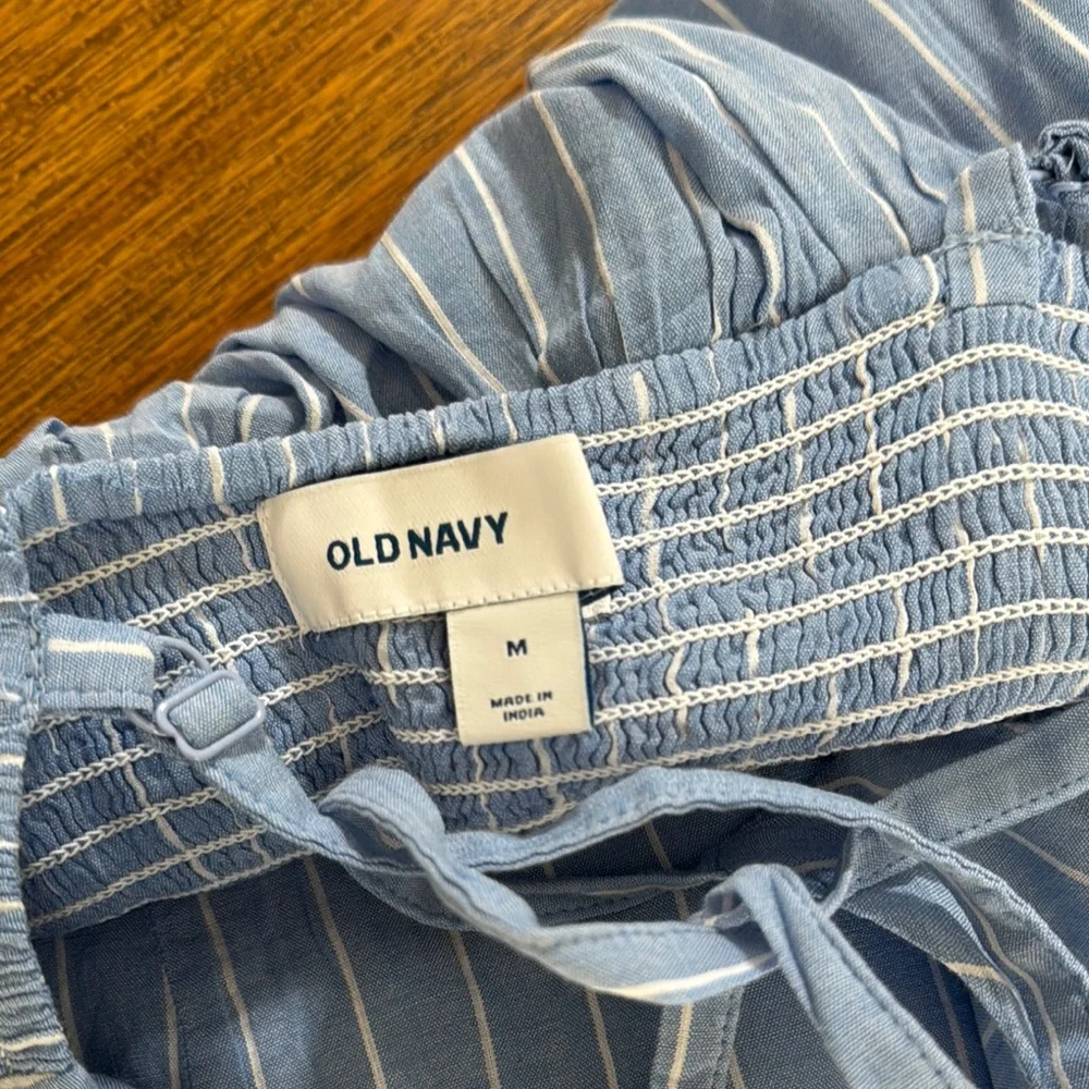 Blue and White Striped Dress - Picture 2 of 5